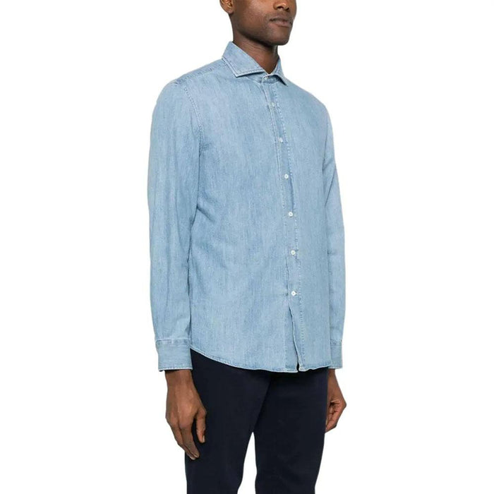 Brunello Cucinelli Men’s Denim Long Sleeve Shirt