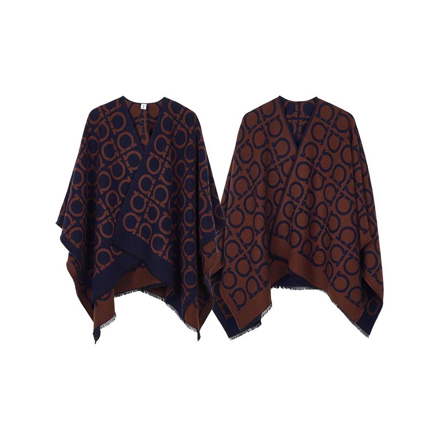Ferragamo Gancini Wool Cape for Women 32 0385 CAPE ISSACA 0755829