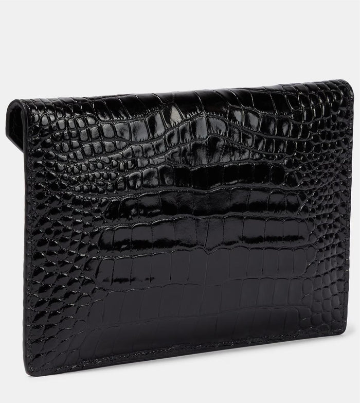 Vivienne Westwood ORB Logo Black Leather Clutch