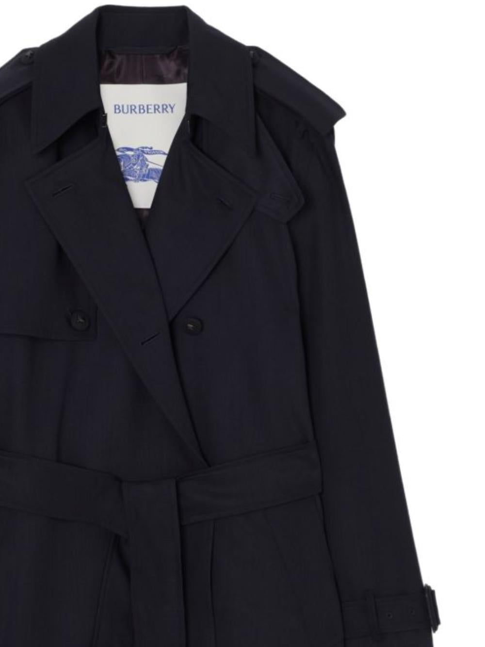 BURBERRY Beige Cotton Double-Breasted Trench Coat