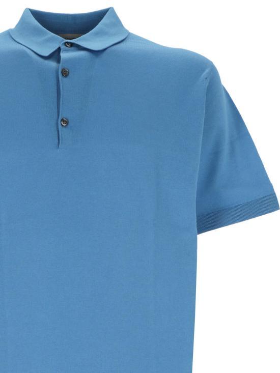 JOHN SMEDLEY Summer Sky Cotton Polo Shirt for Men