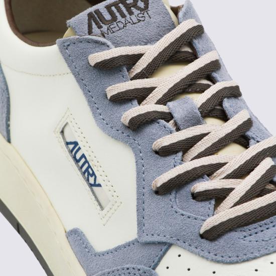 AUTRY Medalist Low Leather Sneakers for Men AULM BW06 WHT ATLBLUE DOM