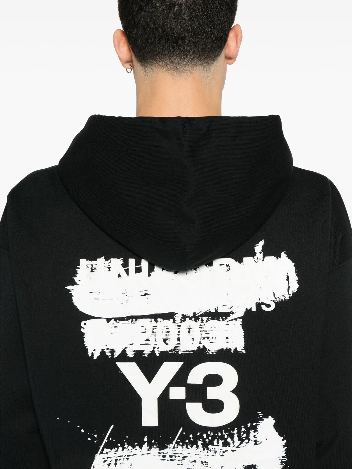 Y-3 Black Graphic Hoodie Unisex Top JN4882