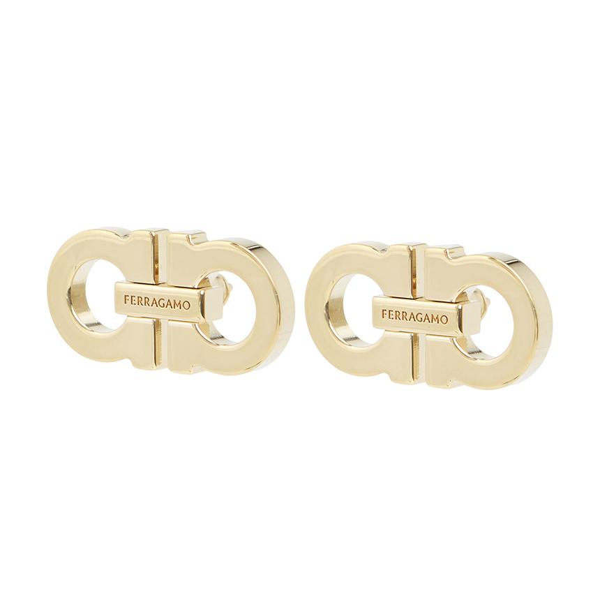 Ferragamo Double Gancini Women’s Earrings Gold-Tone