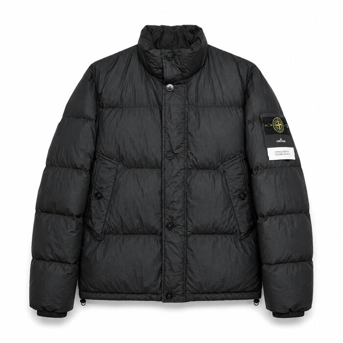 STONE ISLAND Crinkle Reps Down Jacket Black