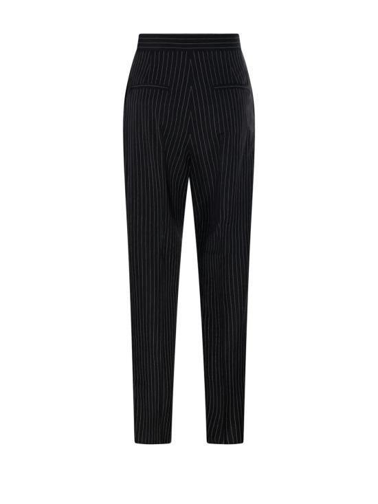 Max Mara Black White Wool Blend Classic Suit Pants 211360210022 1136021600002
