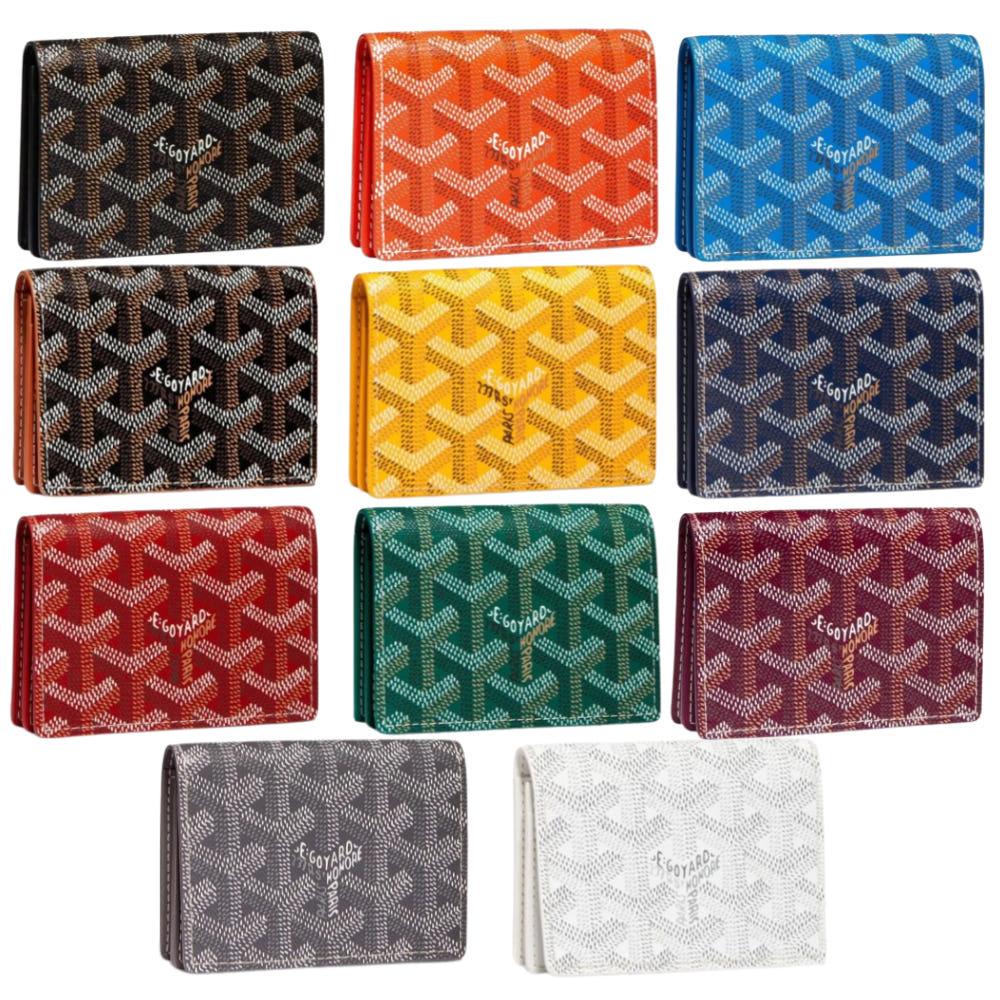 GOYARD Goyardine Canvas Card Holder Unisex Business Card Wallet