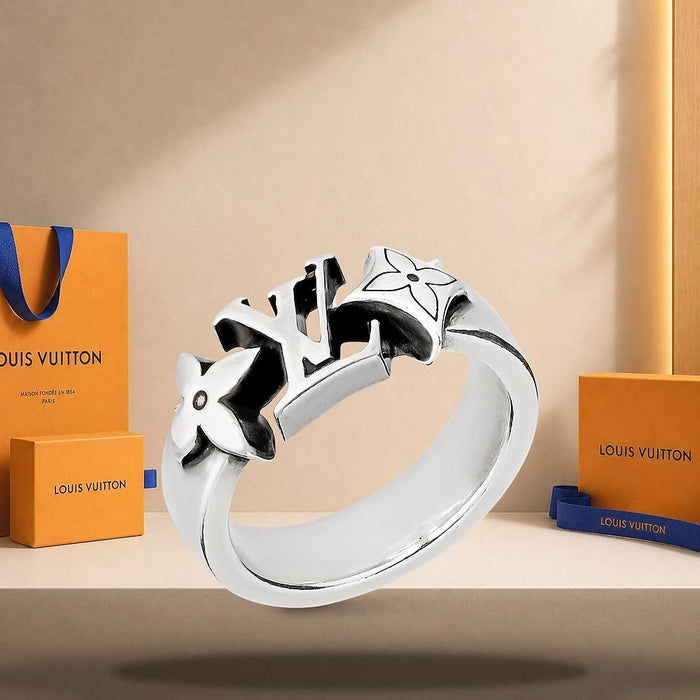 Louis Vuitton Silver LV Sailor Ring M1932