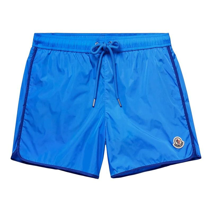 Moncler Logo Patch Swim Shorts Men Navy