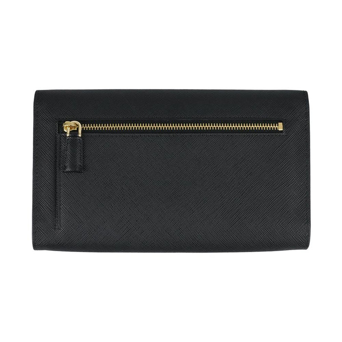 PRADA Saffiano Leather Chain Clutch Shoulder Bag Black