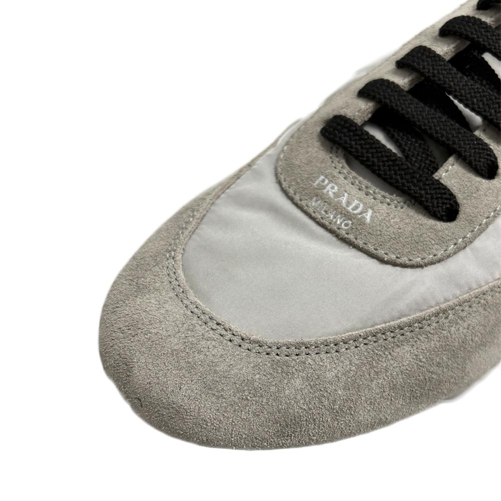 PRADA Gray Nylon Suede Low-Top Sneakers 1E959N D7C F0424