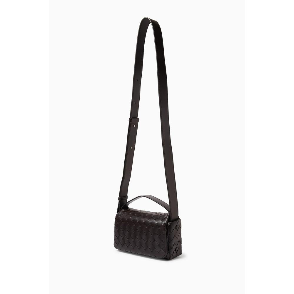 Bottega Veneta Intrecciato Leather Crossbody Bag Brown Unisex