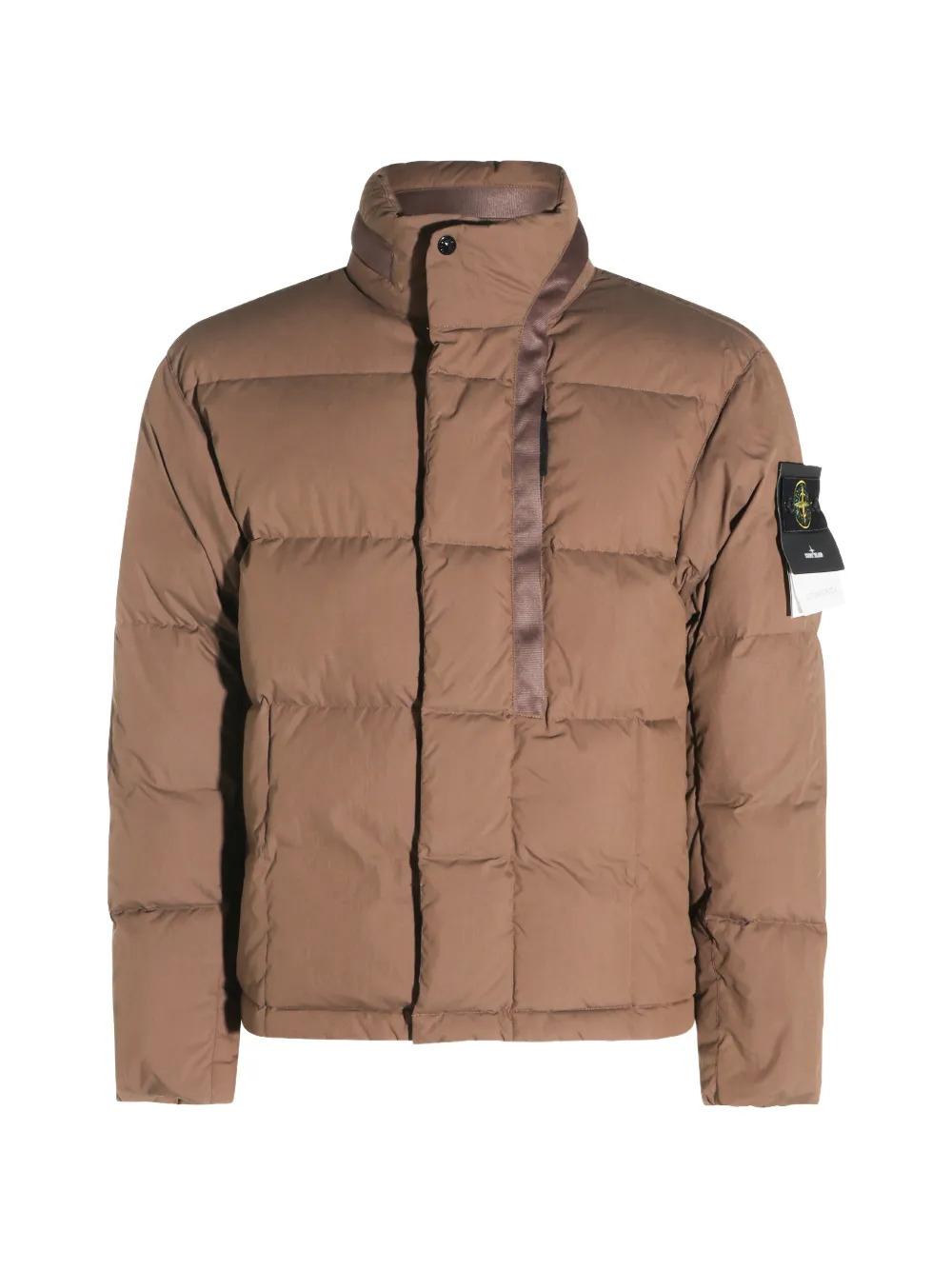 STONE ISLAND Black Down Puffer Jacket for Men
