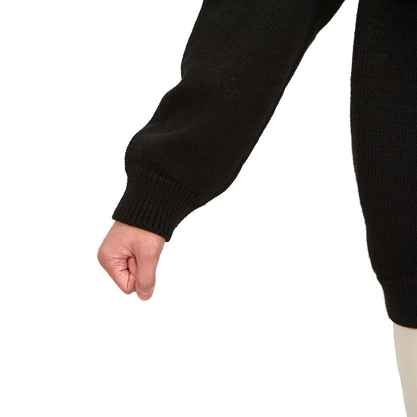FAMILY FIRST Braid Knit Men’s Cardigan Black