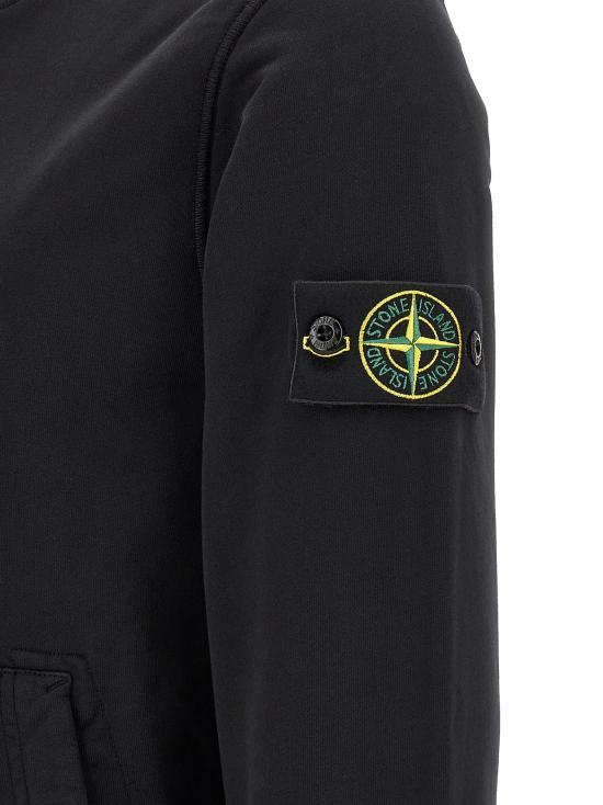 STONE ISLAND Black Cotton Logo Hoodie Sweatshirt Women’ L2S156100062 S0051 V0029