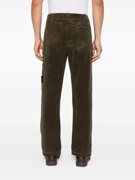 STONE ISLAND Military Green Straight Classic Pants K2S153100039 S0212 V0054