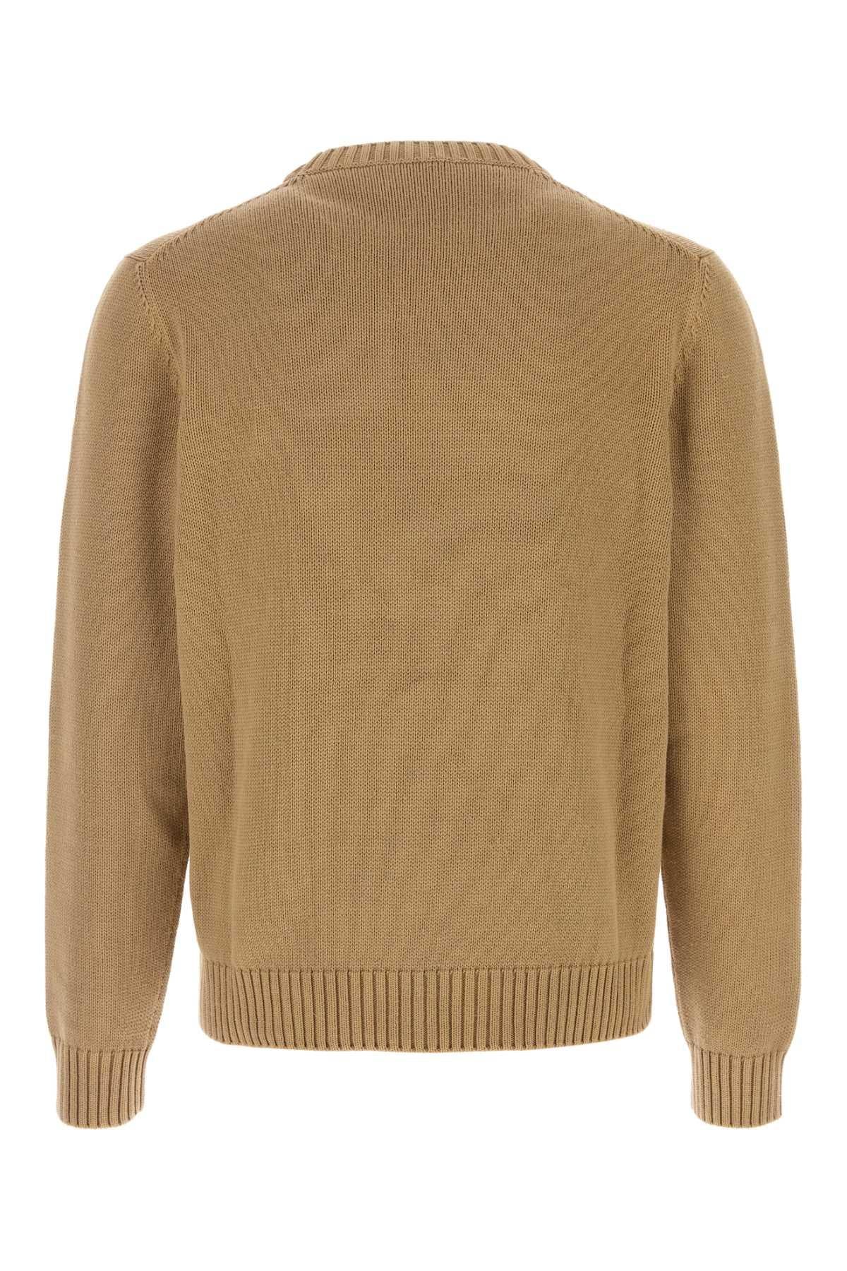 PRADA Black Wool Round Neck Knit Sweater for Men