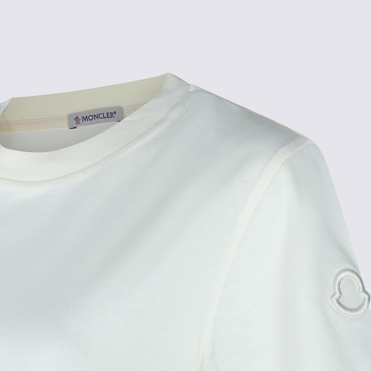 Moncler Short Sleeve Cotton T-Shirt White Women’s