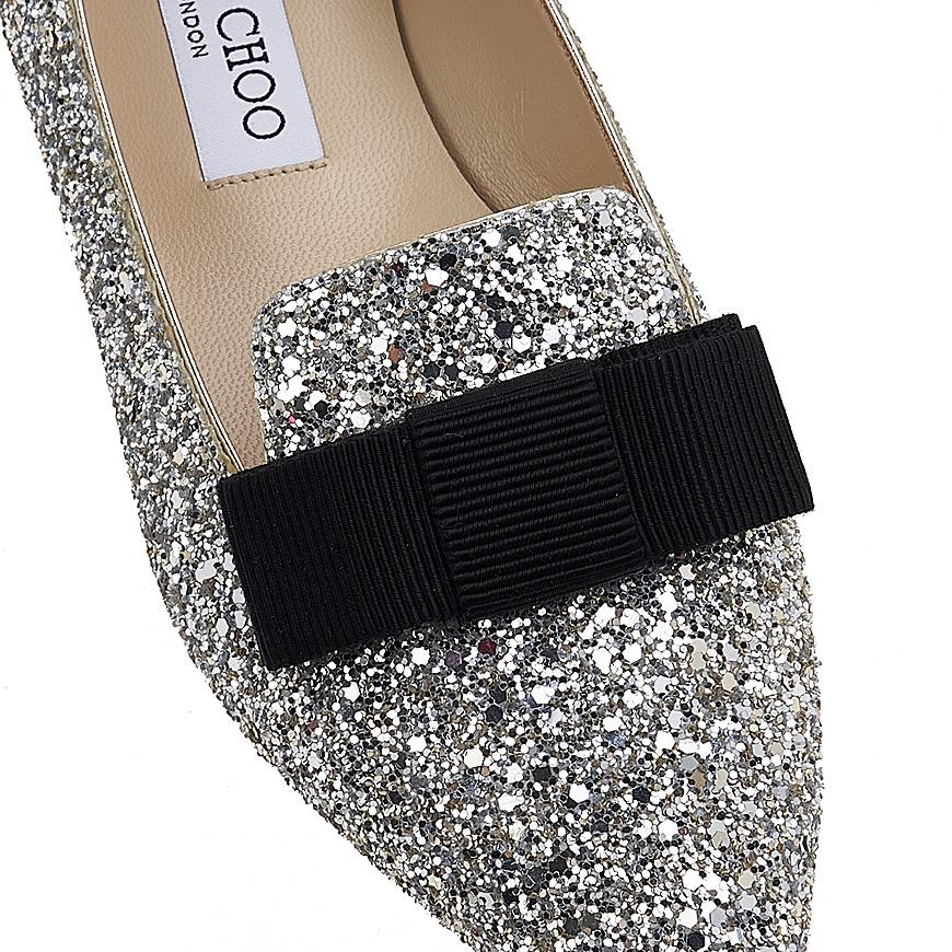 Jimmy Choo GALA CGF Champagne Flat Shoes for Women