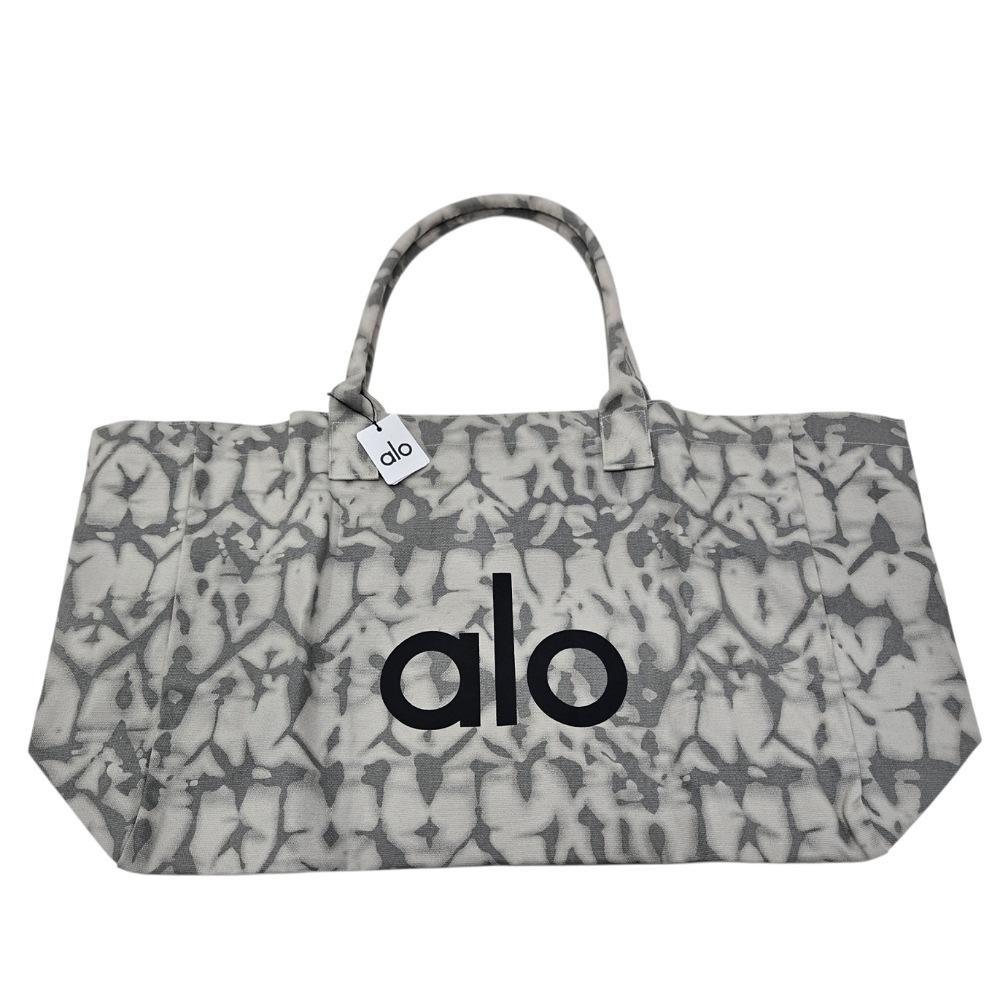 Alo Grey Tie-Dye Iconic Shopper Tote Bag Unisex