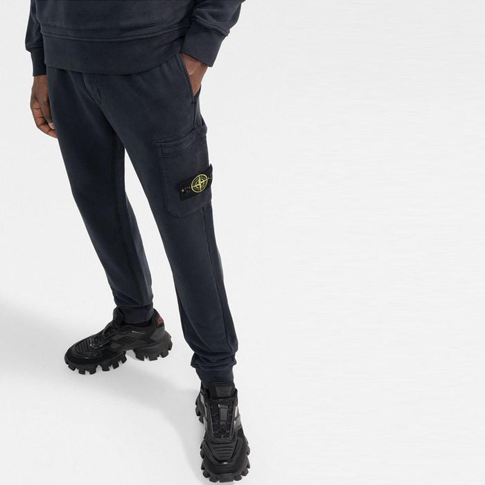 STONE ISLAND Navy Fleece Cargo Training Pants 771564520 V0020