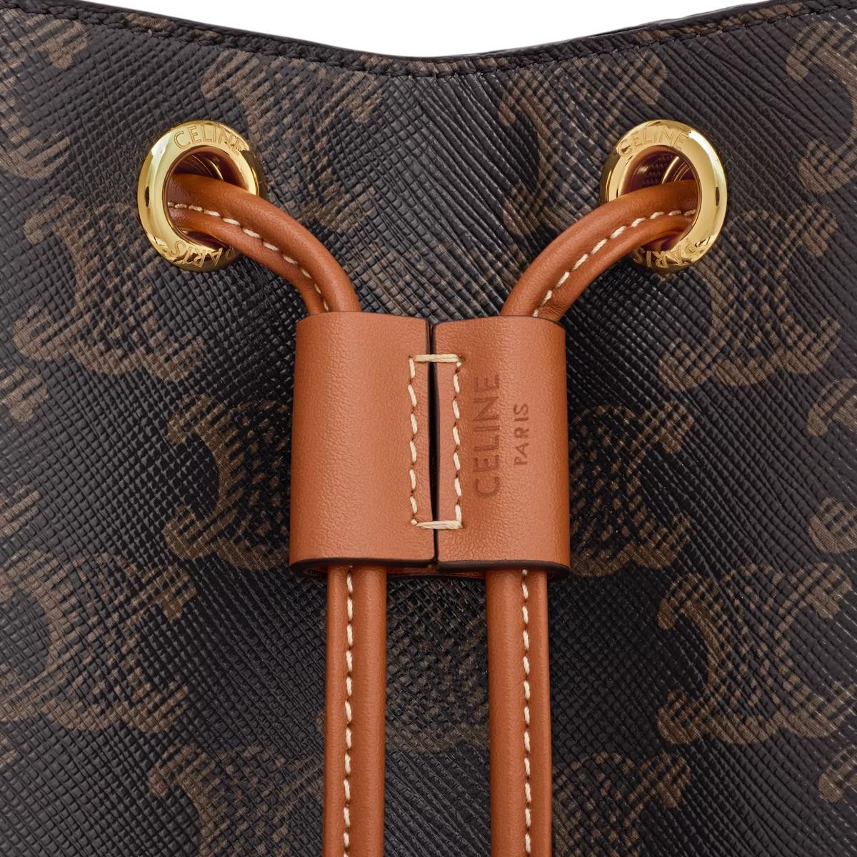 CELINE Micro Triomphe Canvas Calfskin Shoulder Bag