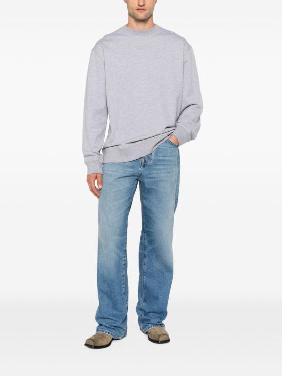 Balmain Long Sleeve Sweatshirt for Men HH1JQ130BD10 YHD GREY DOM