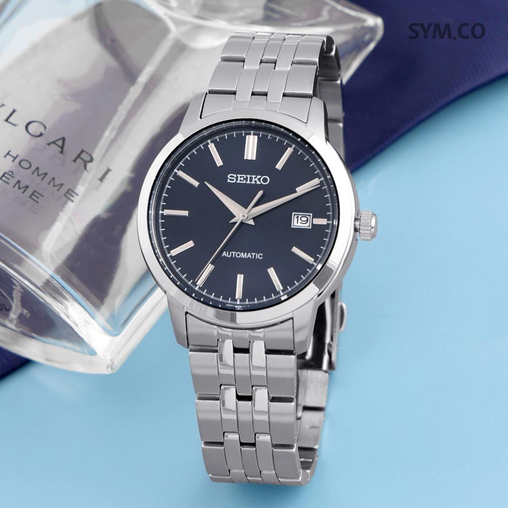 Seiko Classic Round Navy Dial 100m Water Resistant Automatic Men’s Meta SRPH87K1