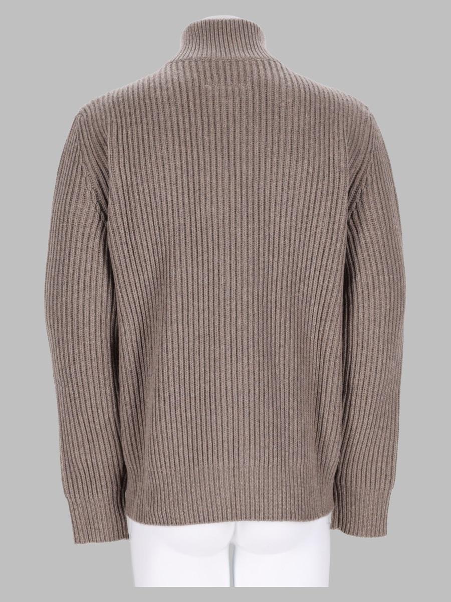 Maison Margiela Black Wool Zip-Up Knit Jacket for Men