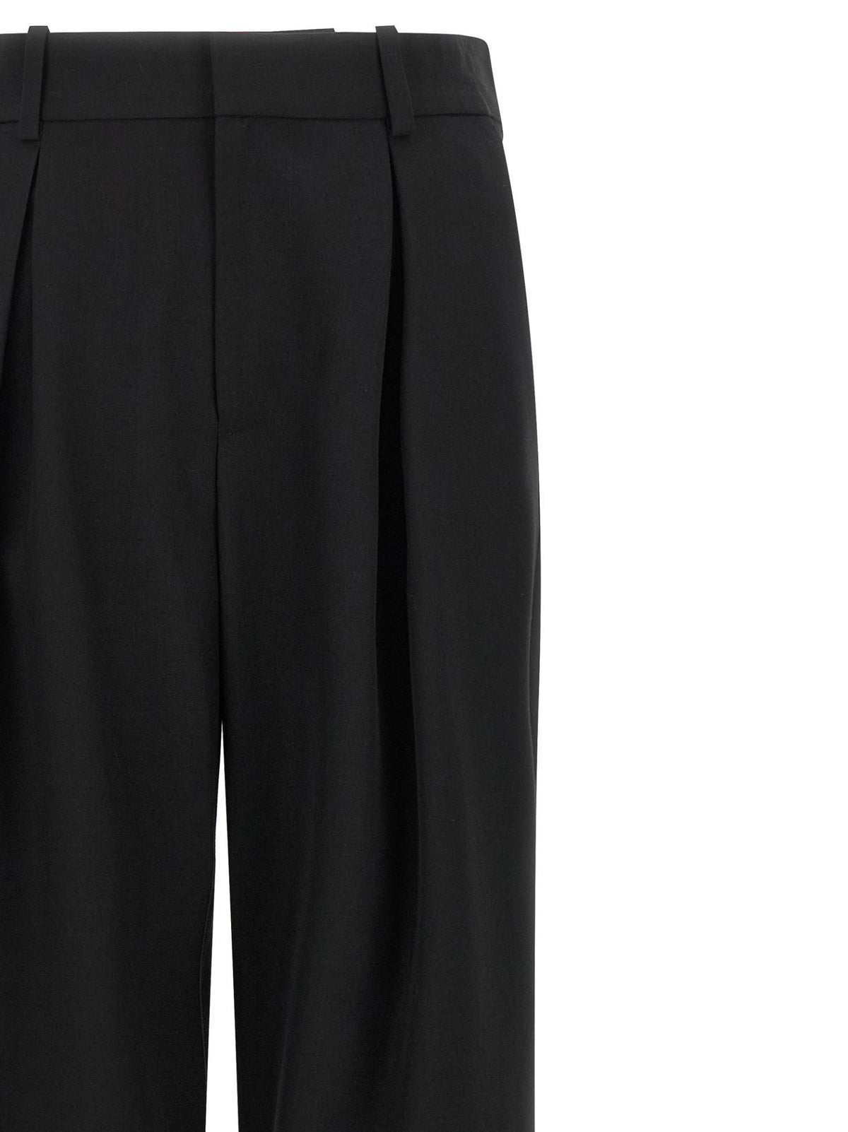 Maison Margiela Black Wool Classic Trousers for Women
