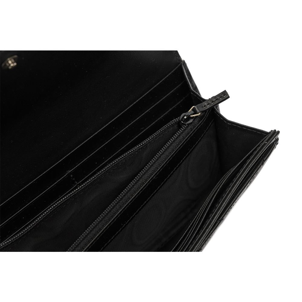 GUCCI GG Marmont Continental Long Wallet Black Leather Women’s