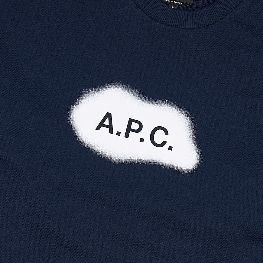 A.P.C. Alastor Logo Crewneck Sweatshirt Men’s Navy Cotton