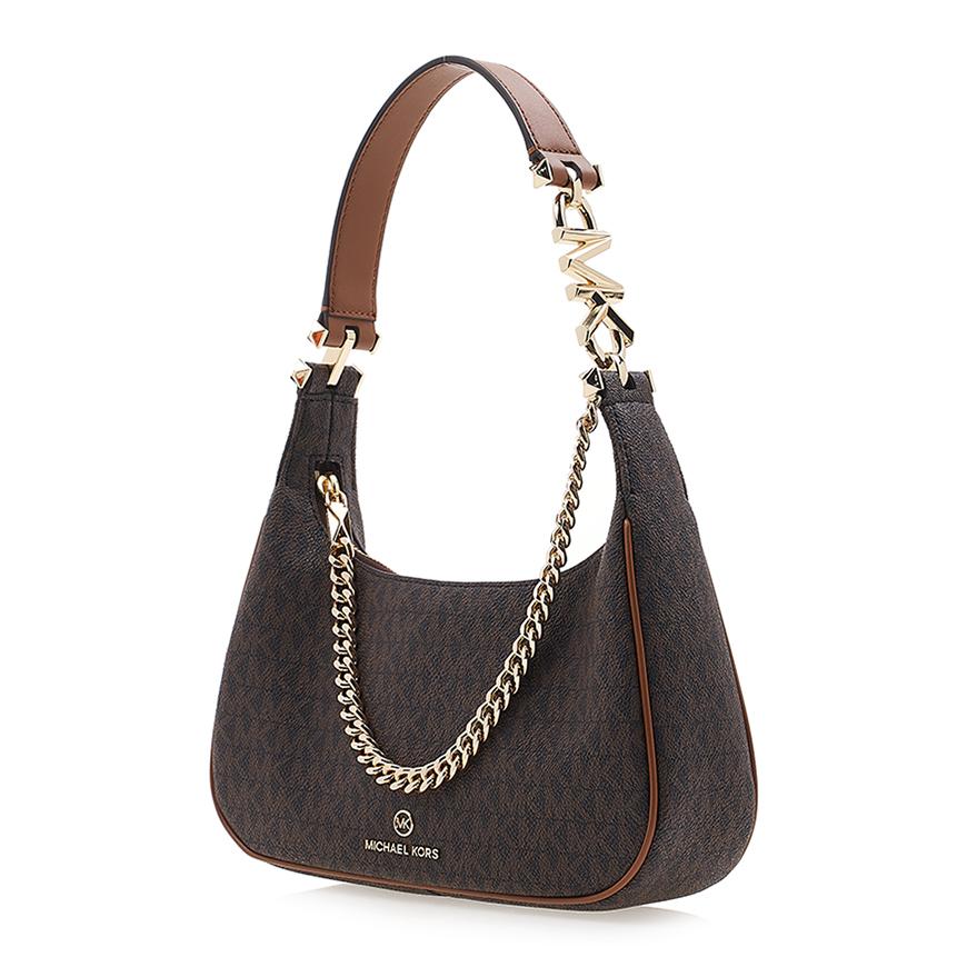 Michael Kors Piper Shoulder Bag Brown Monogram Canvas Handbag