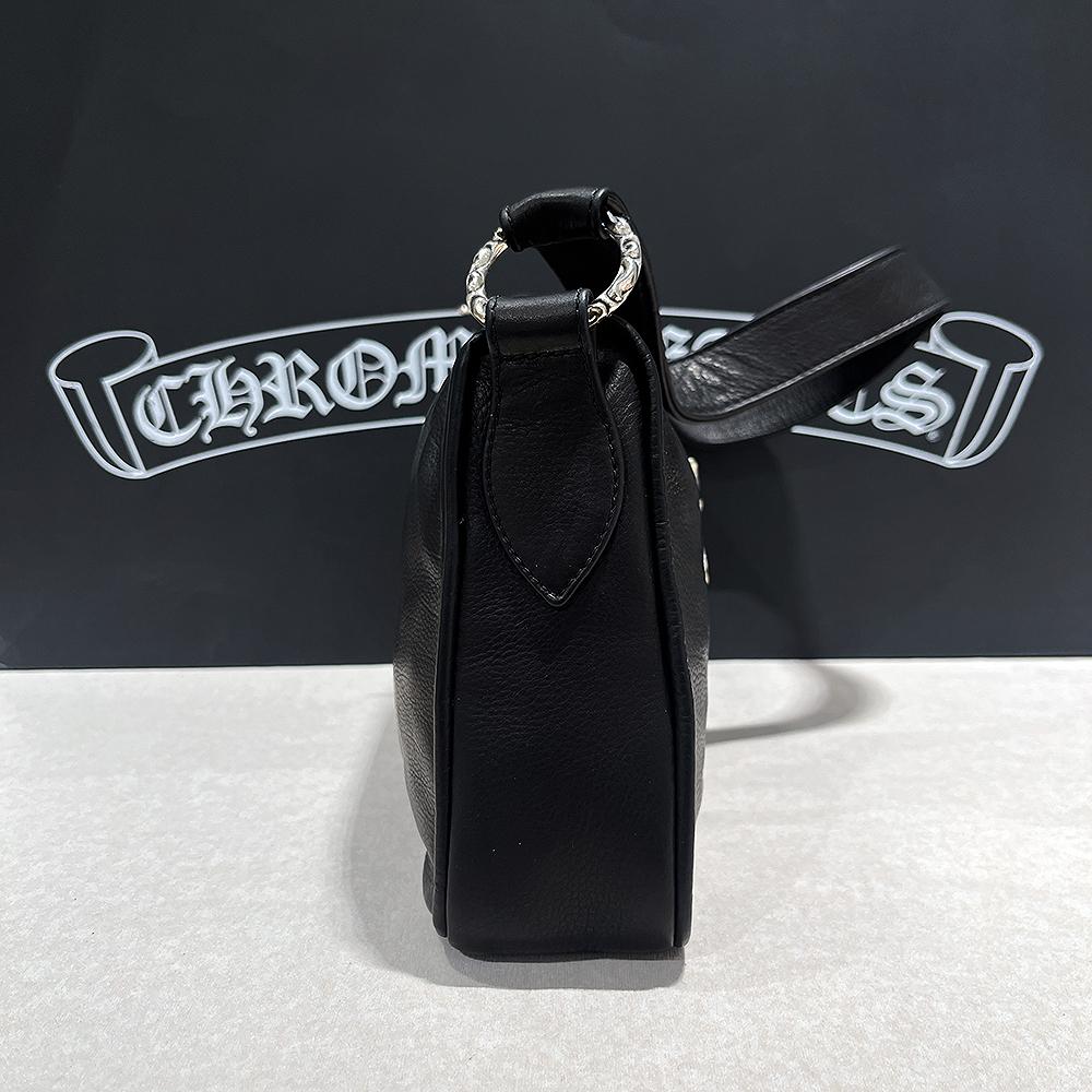Chrome Hearts Chicken Nugget Leather Shoulder Bag Black Women