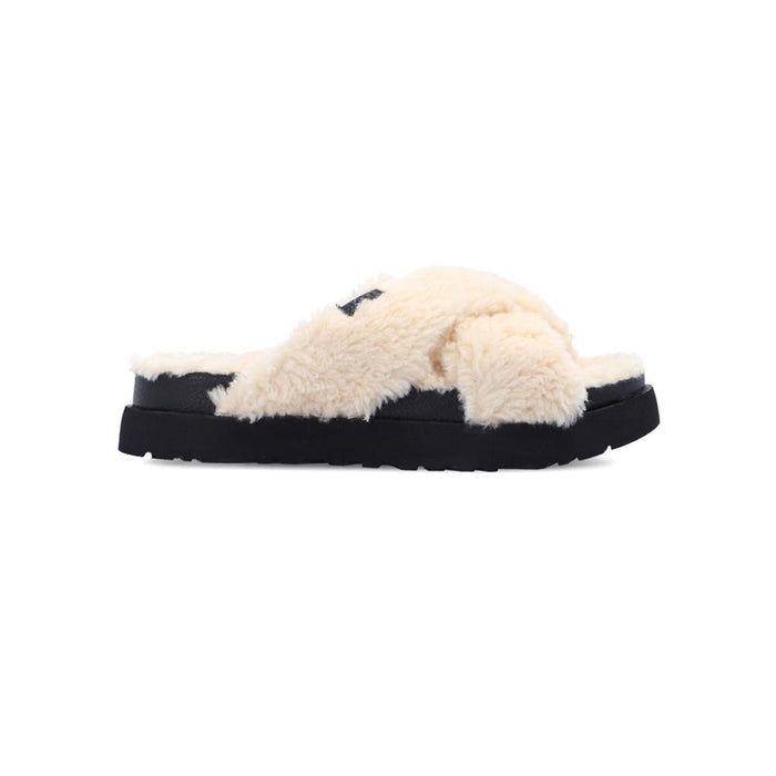 Ugg Fuzz Sugar Fur Slippers Natural Black Women’s