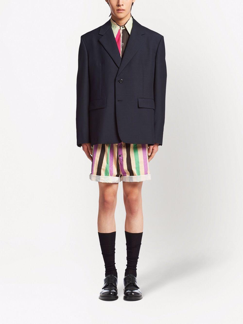 PRADA Black Wool Single-Breasted Blazer Jacket for Men