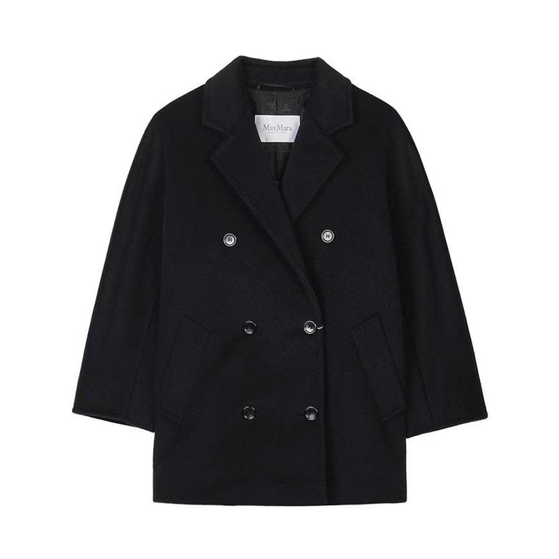 Max Mara Women’s Rebus Icon Coat Ivory Wool Blend