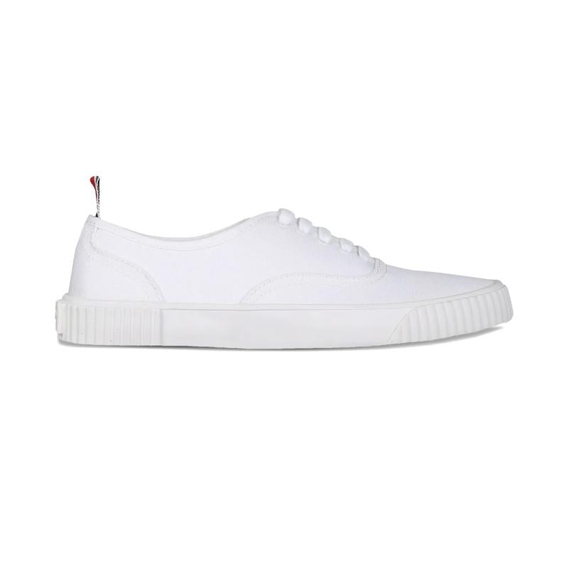 THOM BROWNE Canvas Heritage Low-Top Sneakers Women White
