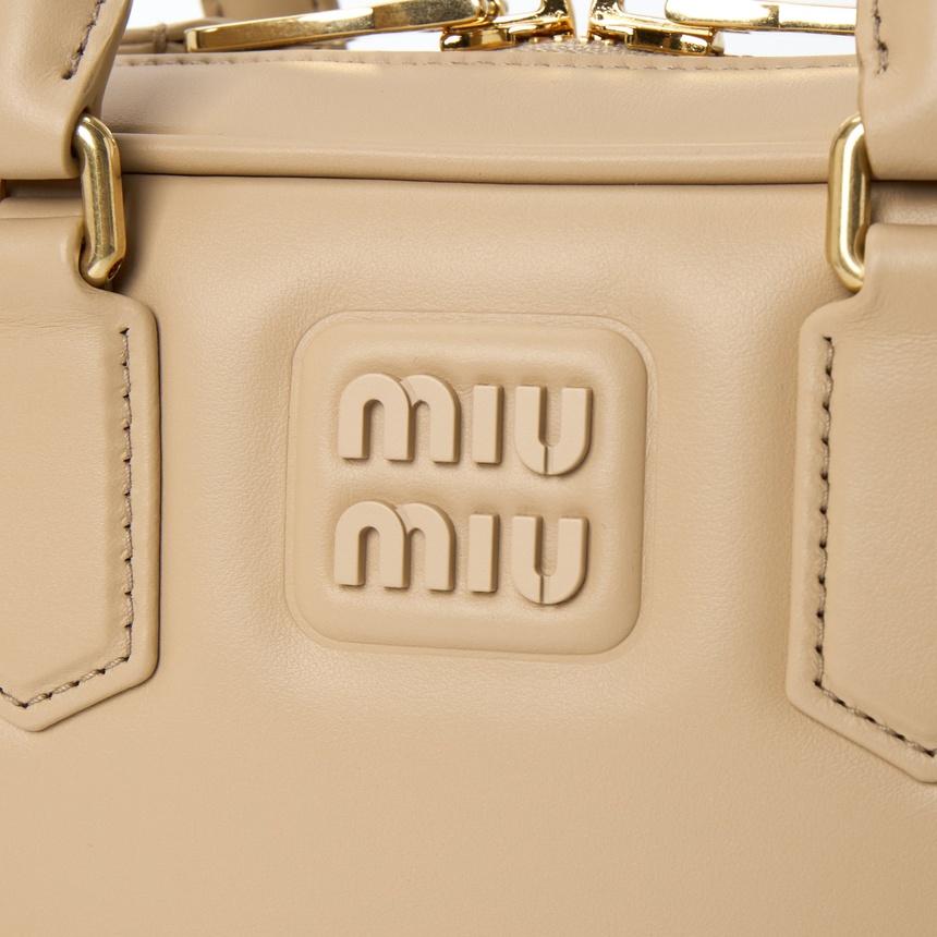 Miu Miu Arcadie Leather Tote Bag Black Women’s Tote