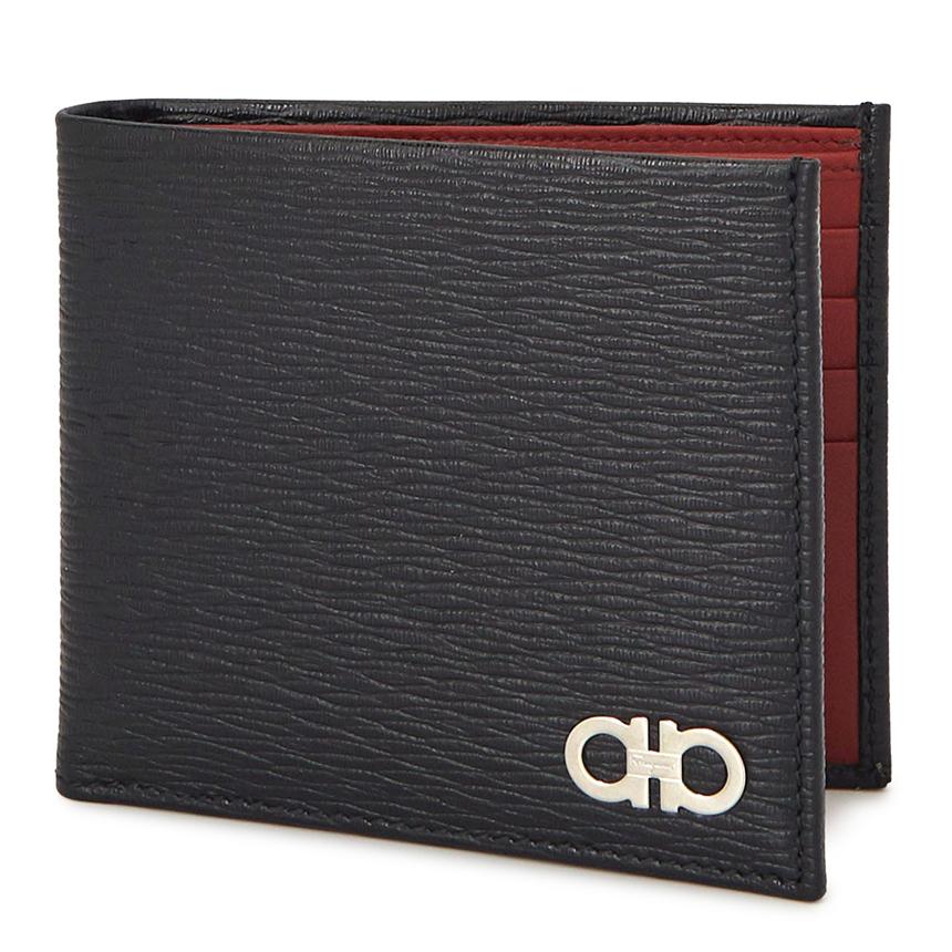 Ferragamo Men’s Leather Bifold Wallet Black
