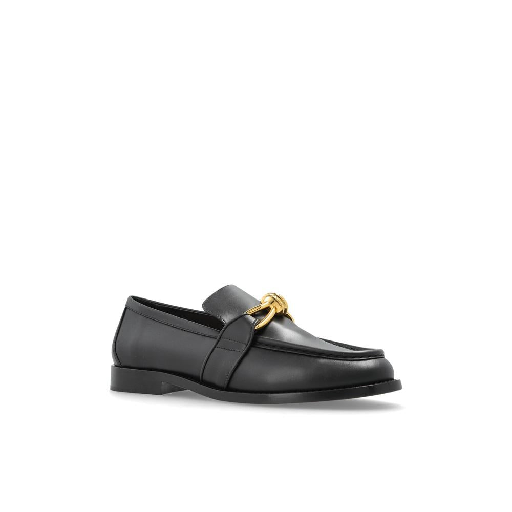 Bottega Veneta Astaire Black Leather Loafers Women’s
