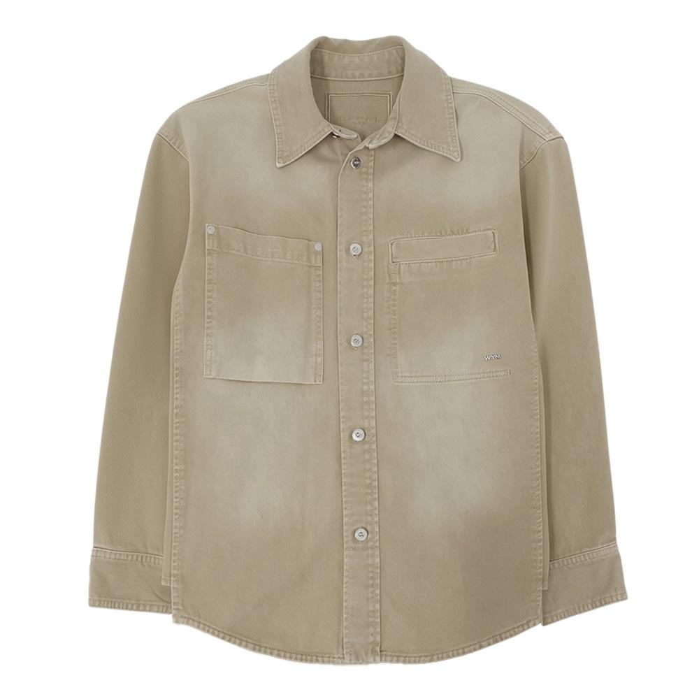 WOOYOUNGMI Back Logo Men's Denim Long-Sleeve Shirt