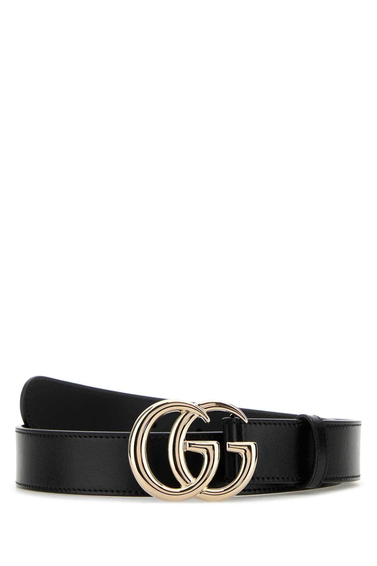 GUCCI Black Leather Belt