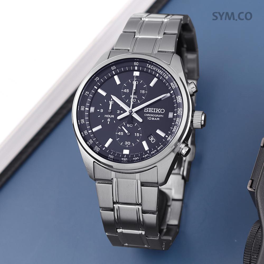 Seiko Chronograph Conceptual 100m Water Resistant Quartz Men’s Metal W SSB377 P1