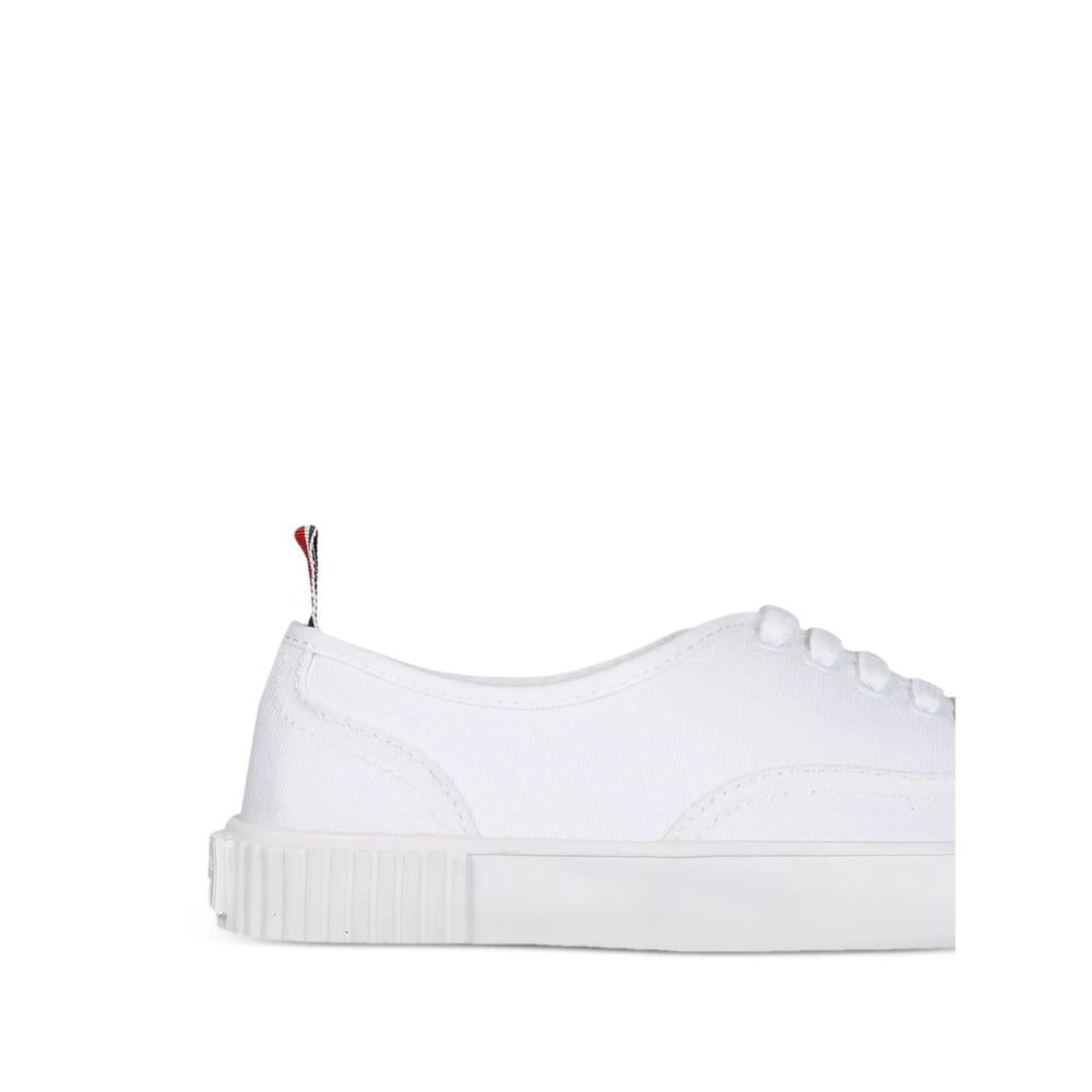 THOM BROWNE Canvas Heritage Low-Top Sneakers Women White