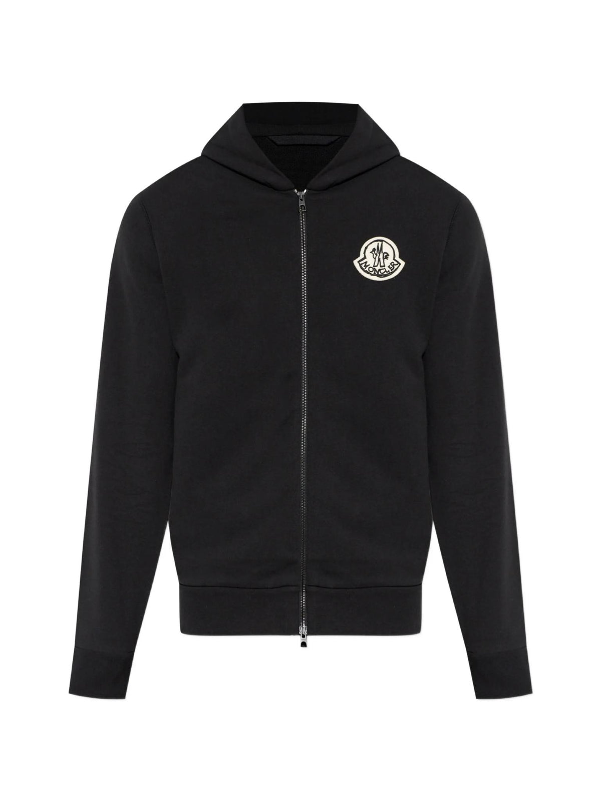 Moncler Black Cotton Logo Sweatshirt for Men