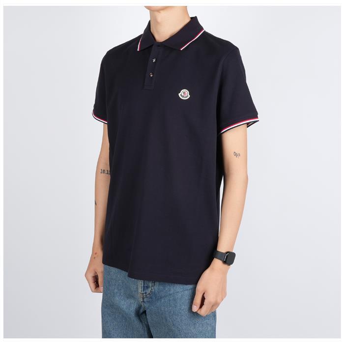 Moncler Logo Patch Short Sleeve Polo Shirt 8A70300 84556 77X