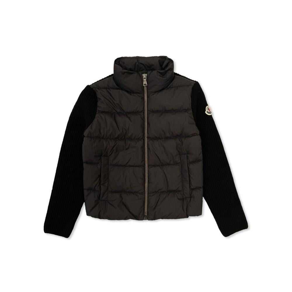 Moncler Kids Women Logo Knit Down Jacket 9B000 04 M1241 999