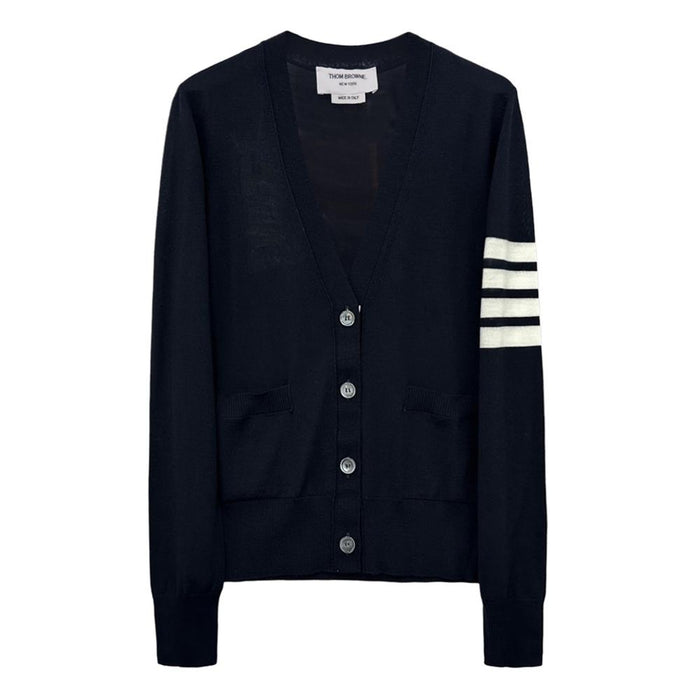 THOM BROWNE Women’s Wool Armband Cardigan Navy