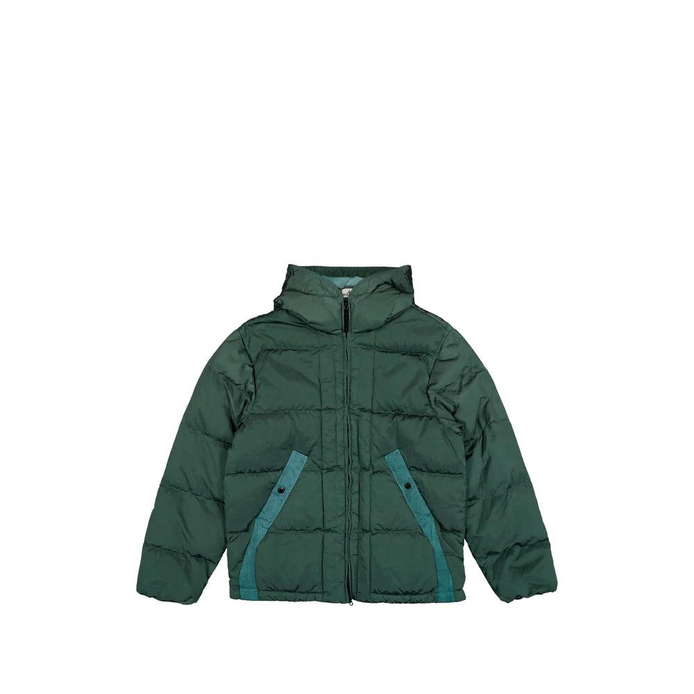 STONE ISLAND Black Nylon Down Puffer Jacket for Men